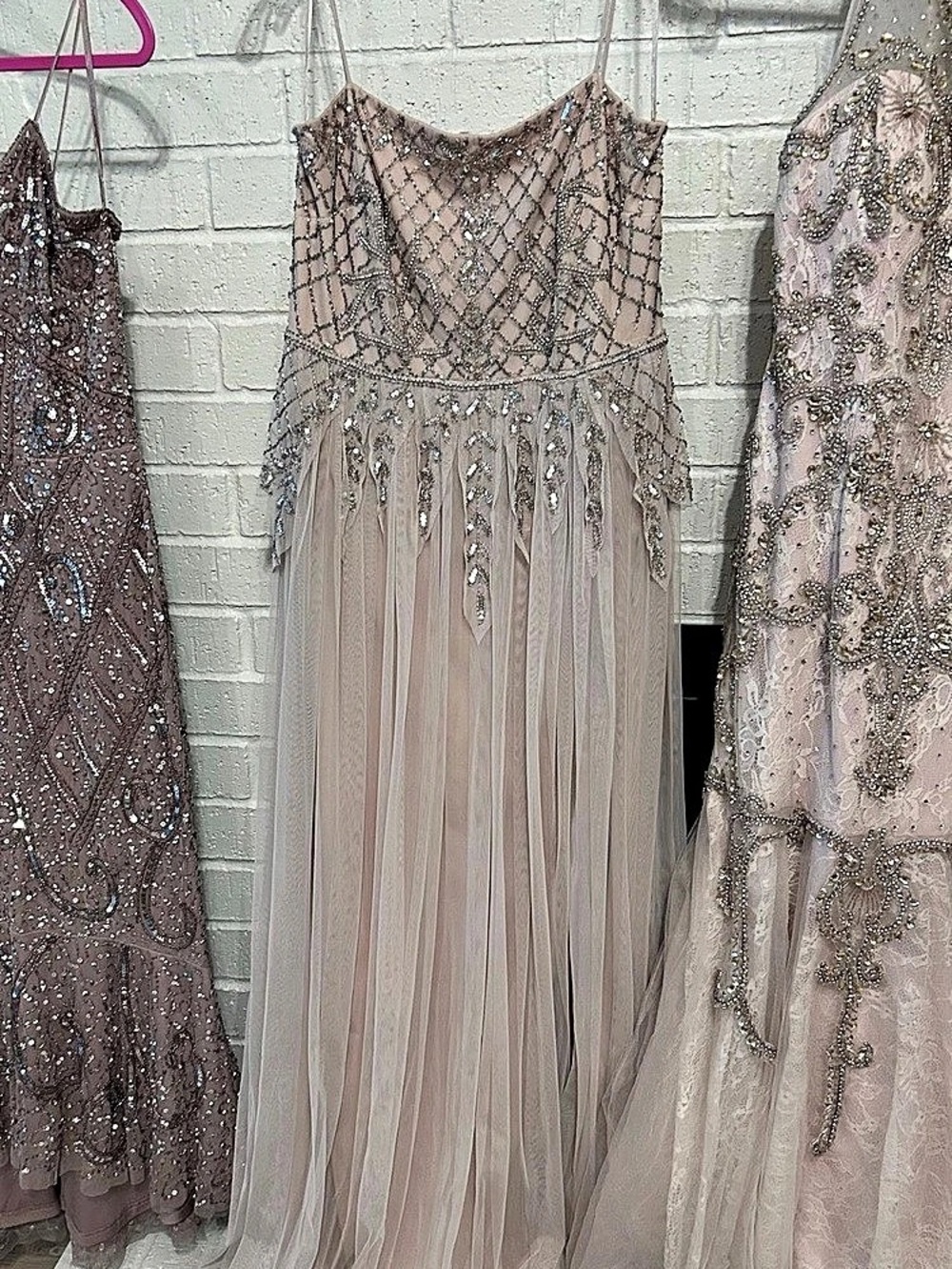 Embellished Maxi Dress in Pink